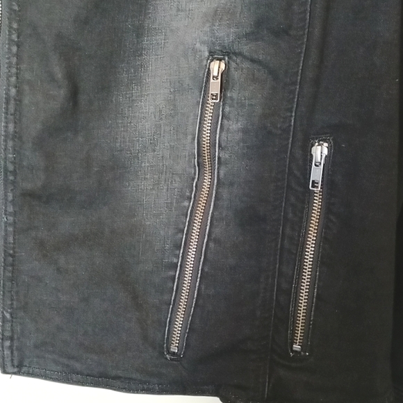 EUC Love & Legend Size 20 Black Denim Motto Style Jacket - Picture 3 of 8
